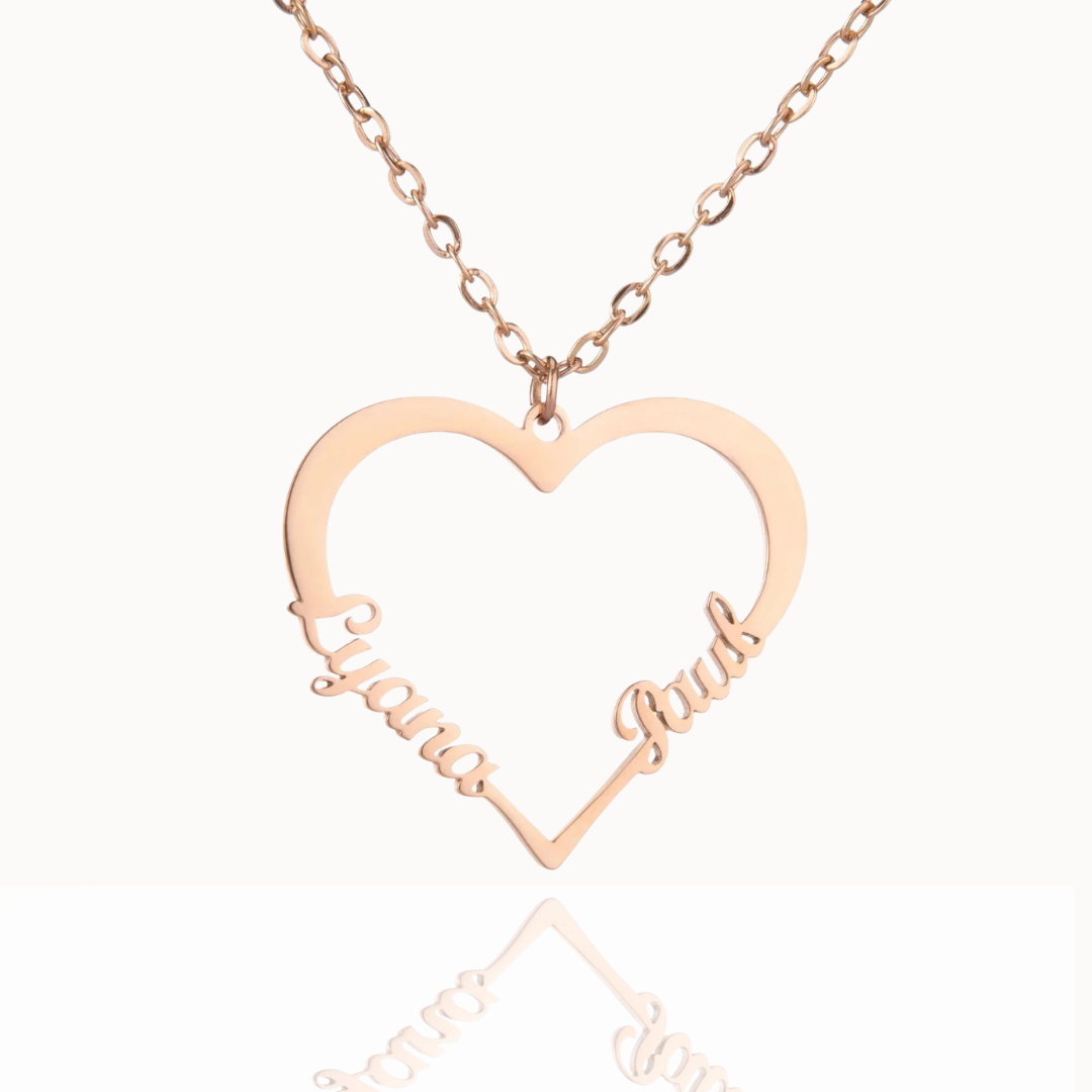 Colar Amor em Forma de Coração Personalizado
