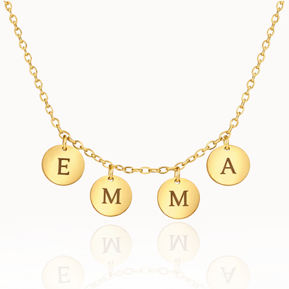 Colar Personalizado com Letras em Medalhões
