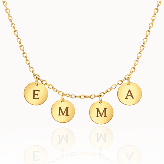 Colar Personalizado com Letras em Medalhões