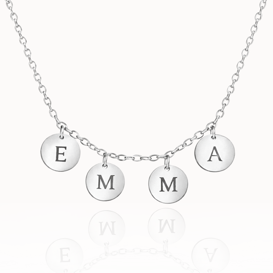 Colar Personalizado com Letras em Medalhões