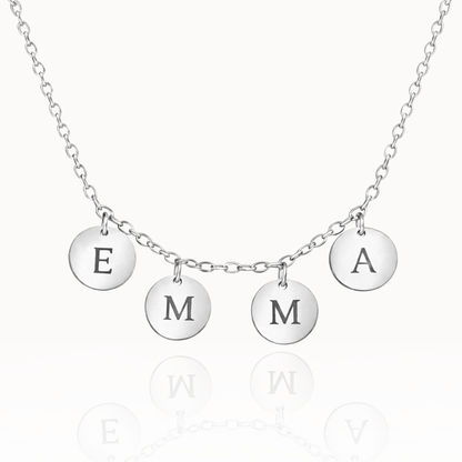 Colar Personalizado com Letras em Medalhões