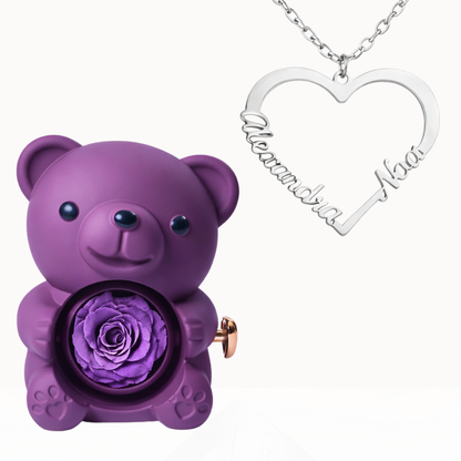 Caixa Cupido com Colar Amor em Forma de Coração Personalizado
