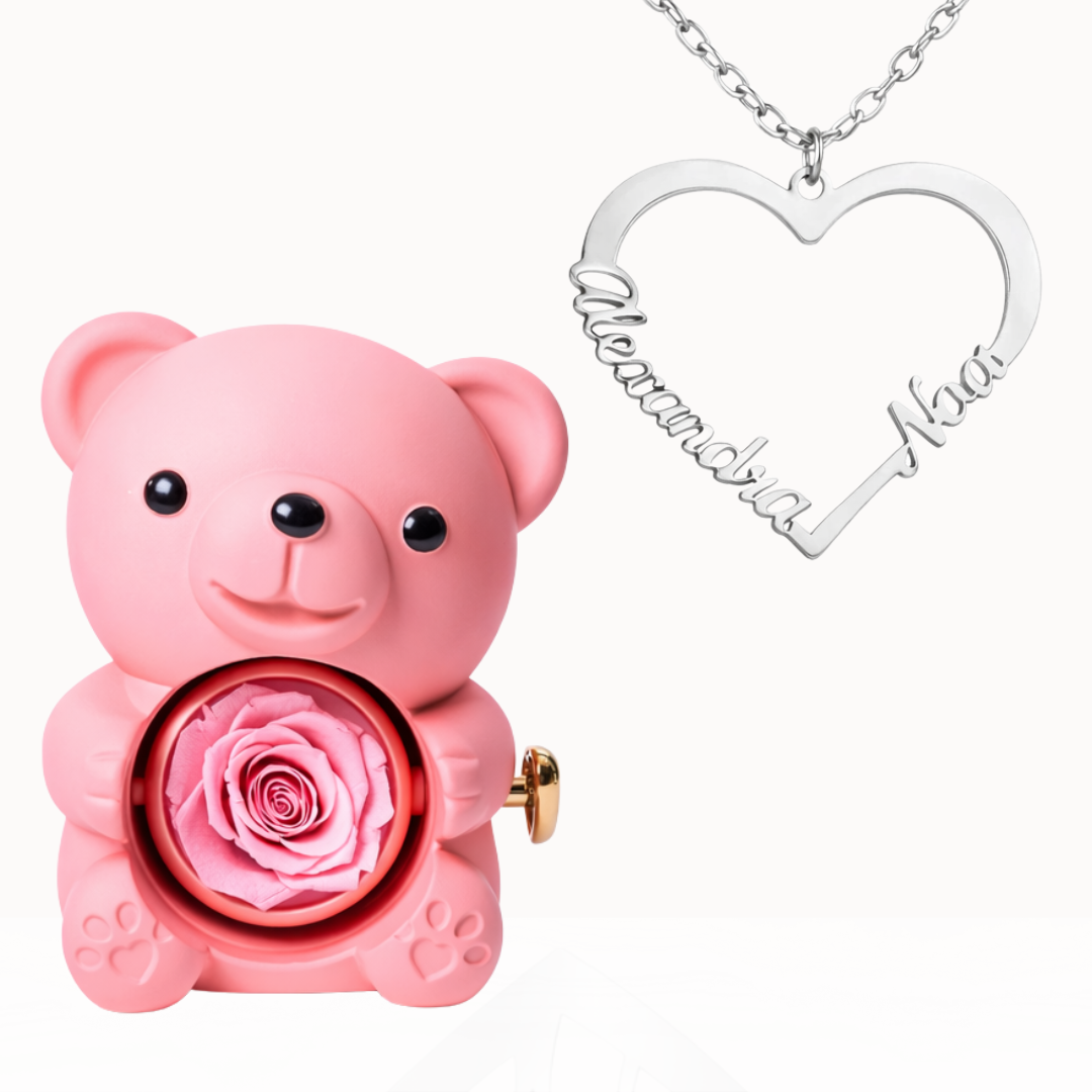 Caixa Cupido com Colar Amor em Forma de Coração Personalizado