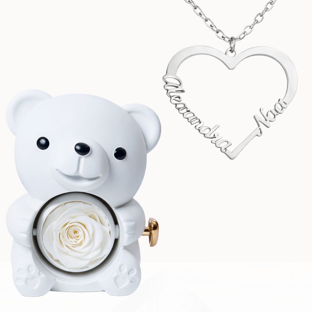 Caixa Cupido com Colar Amor em Forma de Coração Personalizado
