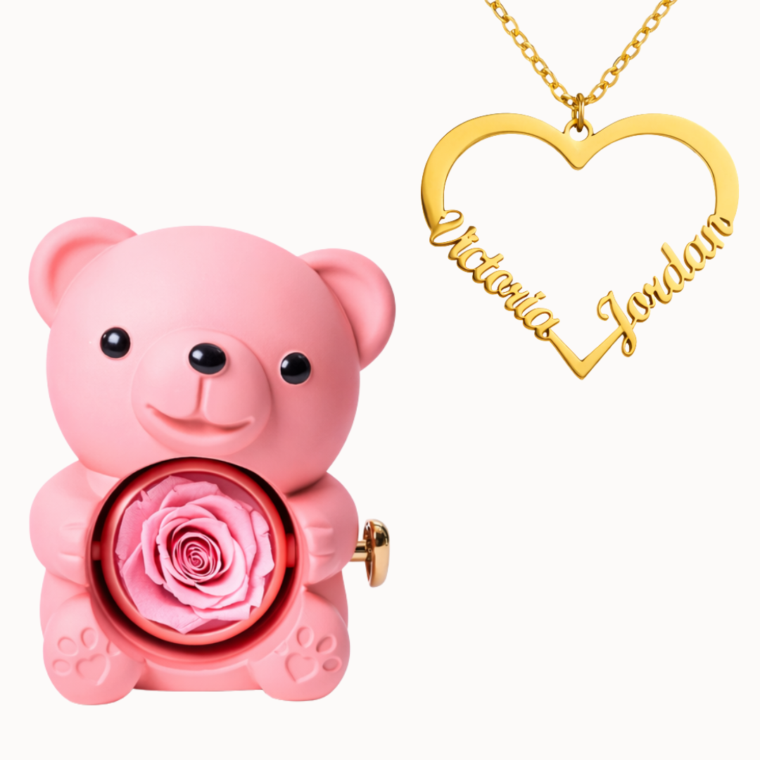 Caixa Cupido com Colar Amor em Forma de Coração Personalizado