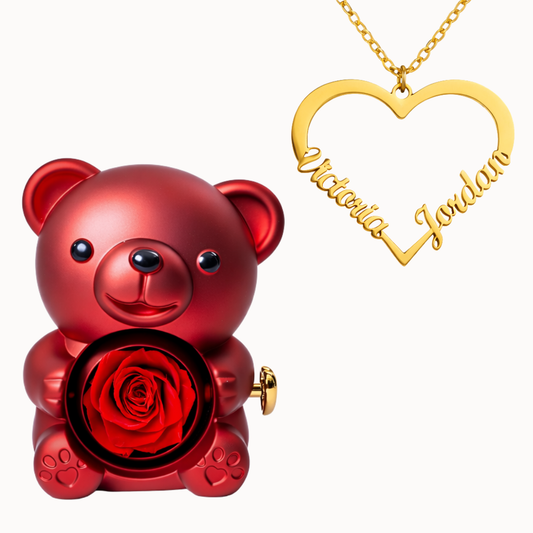 Caixa Cupido com Colar Amor em Forma de Coração Personalizado