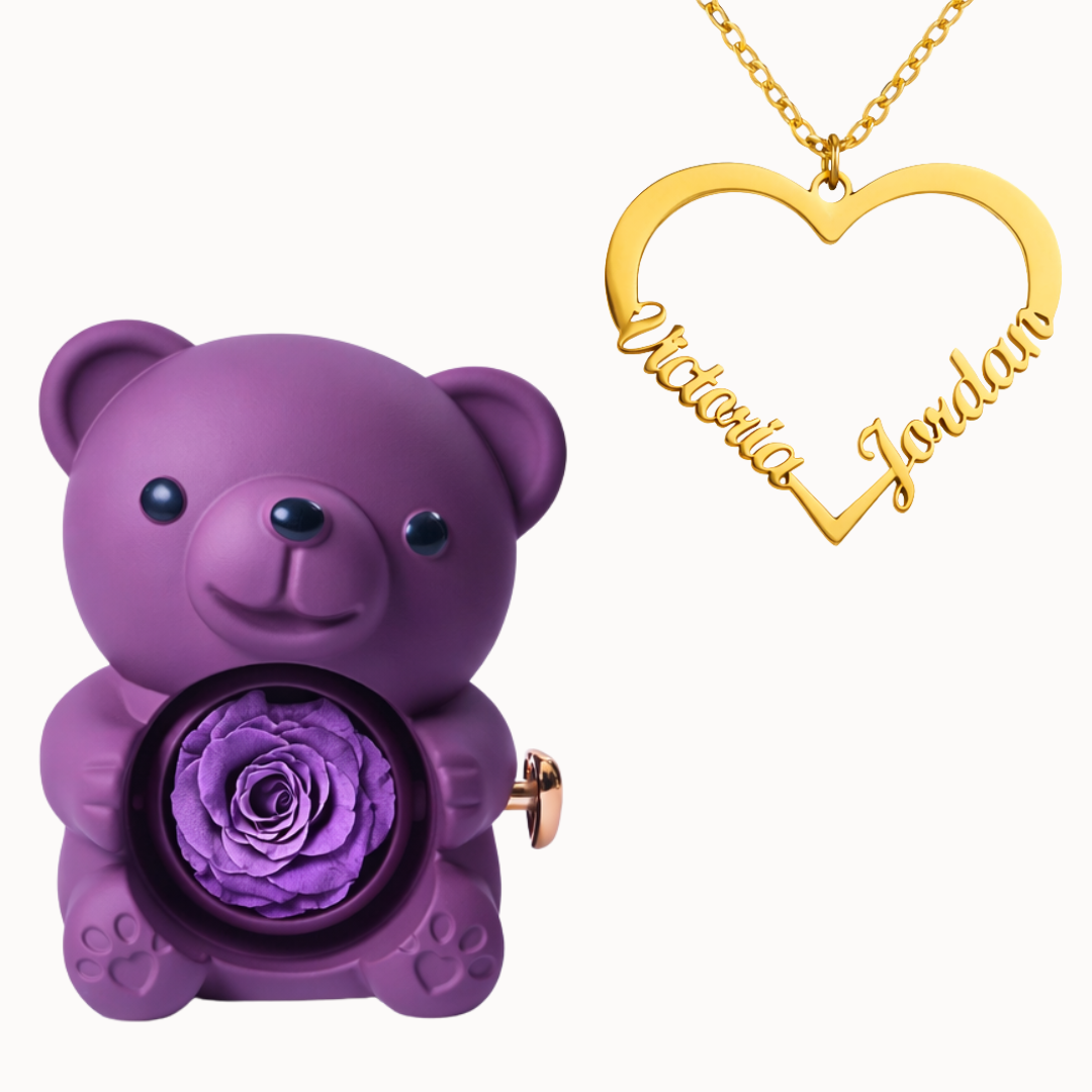 Caixa Cupido com Colar Amor em Forma de Coração Personalizado