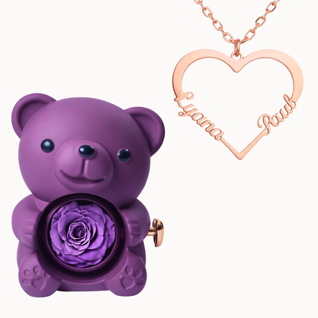 Caixa Cupido com Colar Amor em Forma de Coração Personalizado