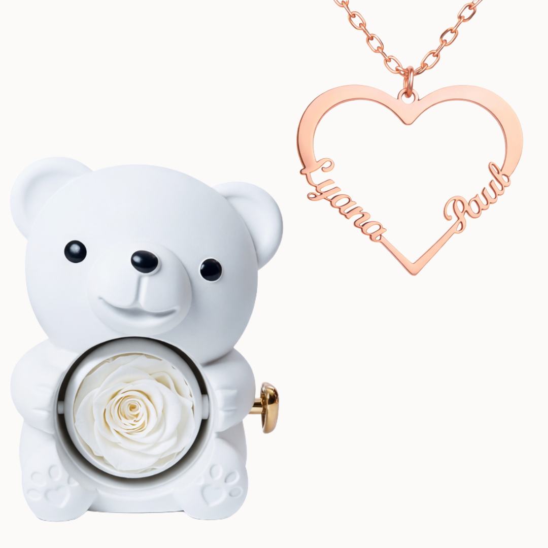 Caixa Cupido com Colar Amor em Forma de Coração Personalizado