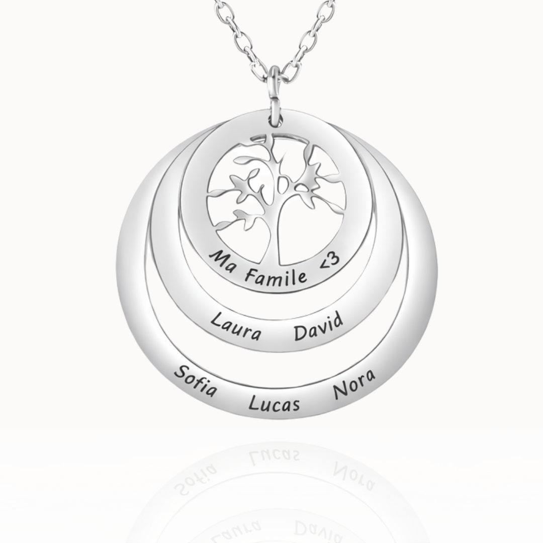 Colar Círculo Árvore da Família Personalizado