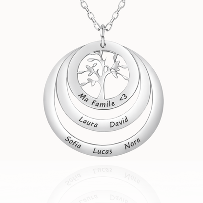 Colar Círculo Árvore da Família Personalizado