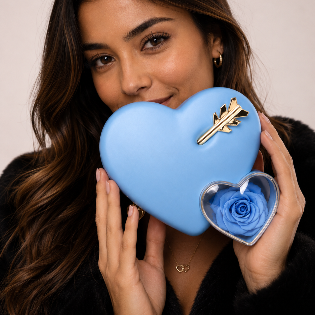 Colar Dois Corações Personalizados com Caixa Rosa Eterna
