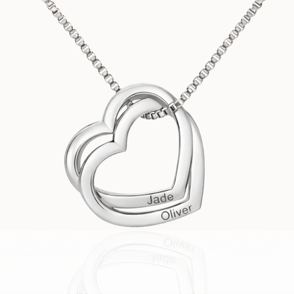 Colar Duplo Coração Personalizado