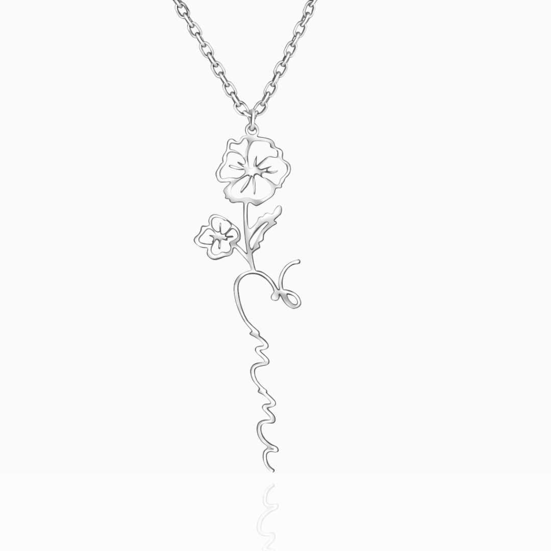 Colar Nome com Flor Personalizado