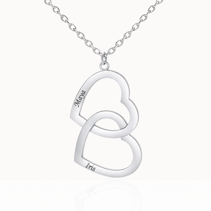 Colar Duplo Coração Personalizado