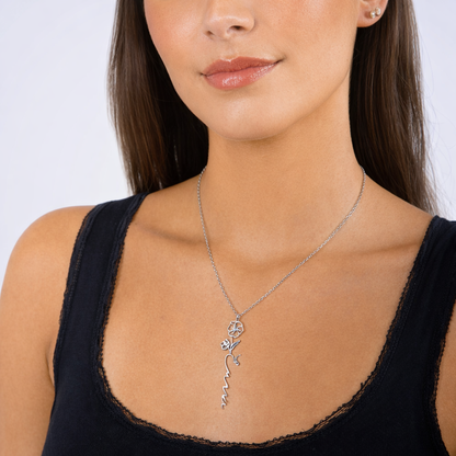 Caixa Cupido com Colar Nome Flor Personalizado