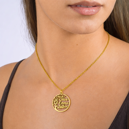 Caixa Cupido com Colar Árvore da Vida Personalizado