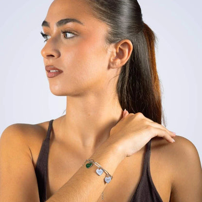 Pulseira Personalizada de Múltiplos Corações
