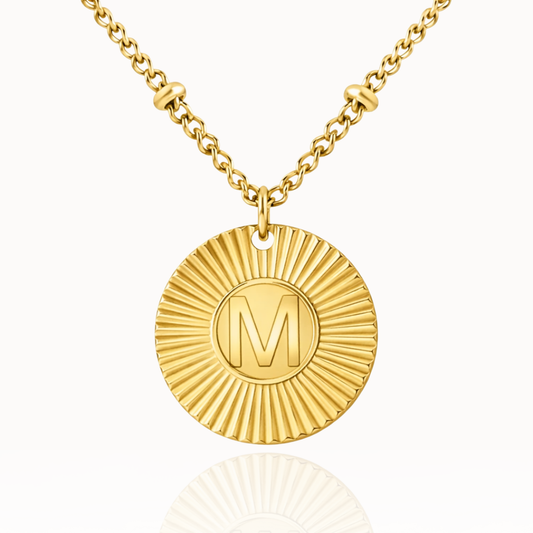 Colar Medalha Inicial Sunshine